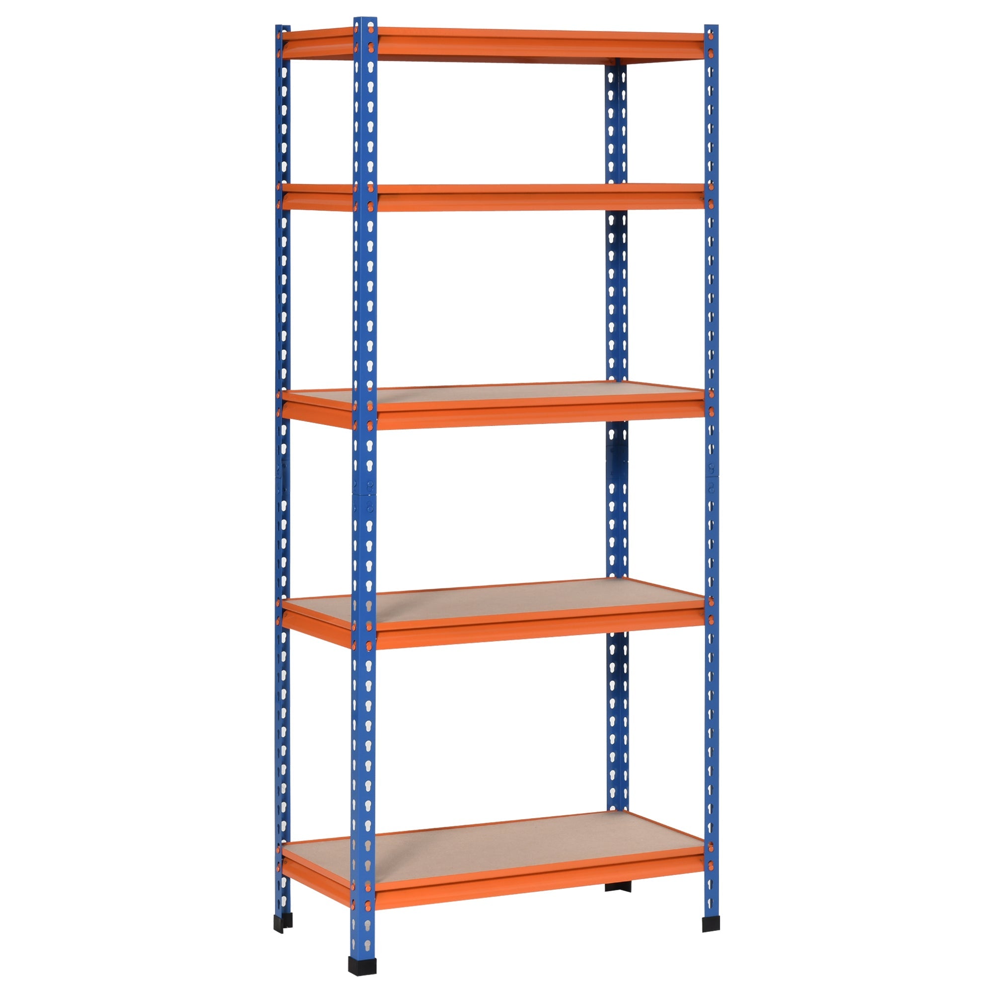 HOMCOM Sturdy Storage Solution: Heavy Duty 5-Tier Adjustable Metal Shelf for Garage Workshop