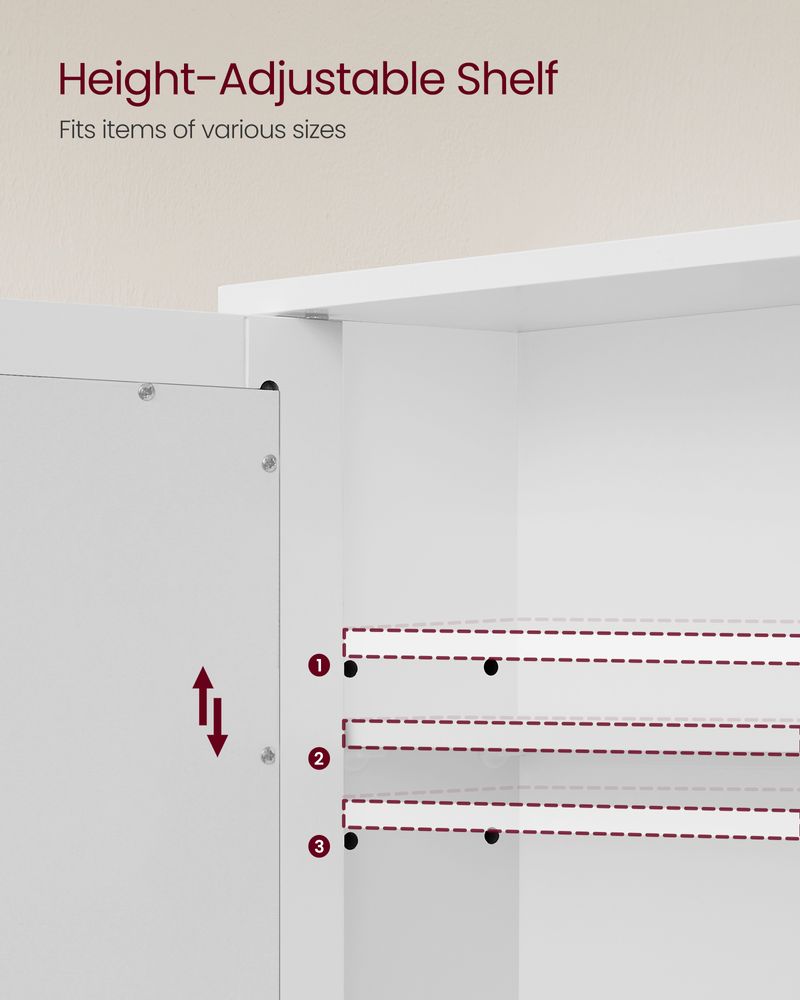 VASAGLE Bathroom Cabinet with Mirror