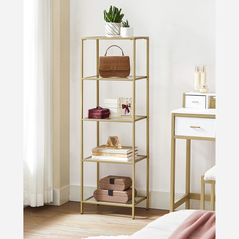 VASAGLE Bookcase, Slim Shelving Unit