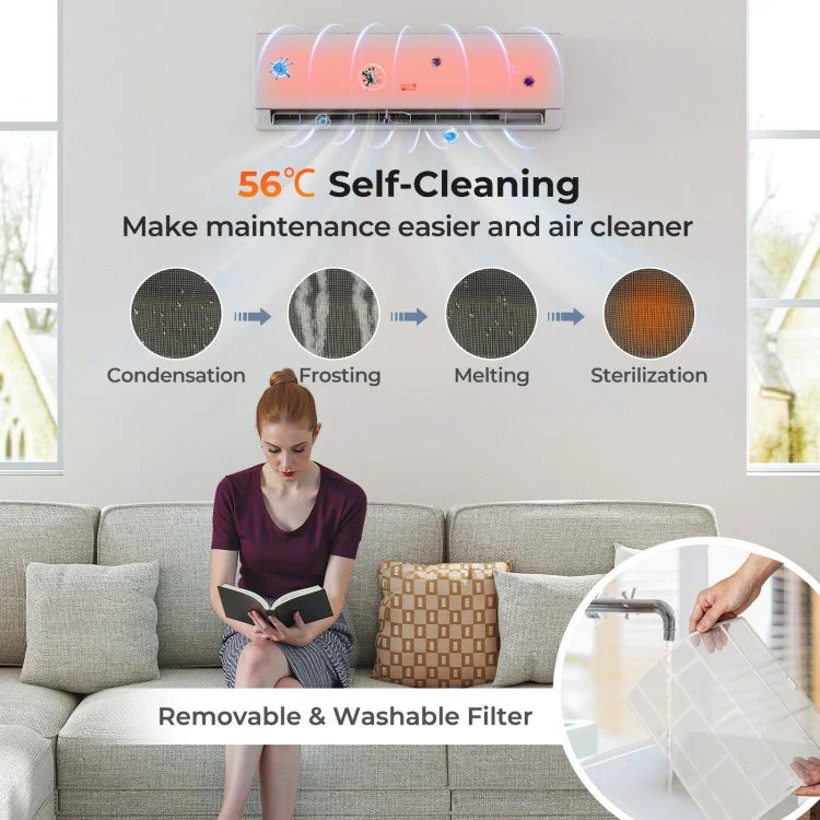 Smart 23000 BTU 208/230V Mini Split AC/Heat Pump with Alexa & Google Assistant