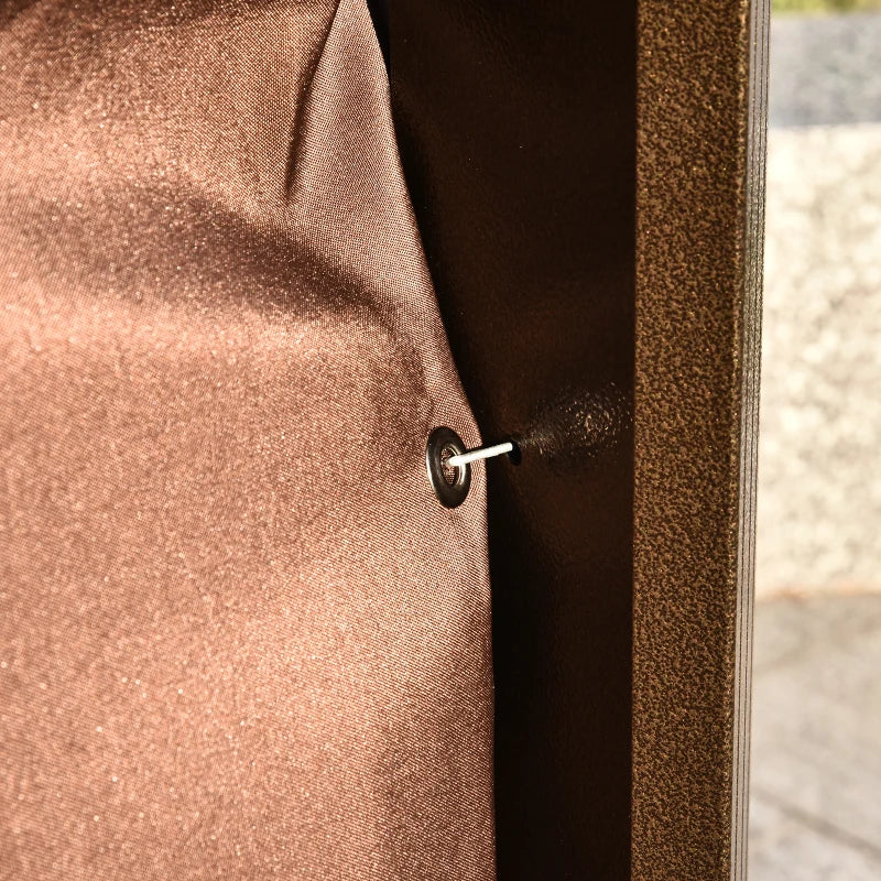 Outsunny 10' x 12' Hardtop Gazebo Steel Covered Gazebo Aluminum Frame Heavy Duty Outdoor Pavilion with Curtains and Netting, Brown