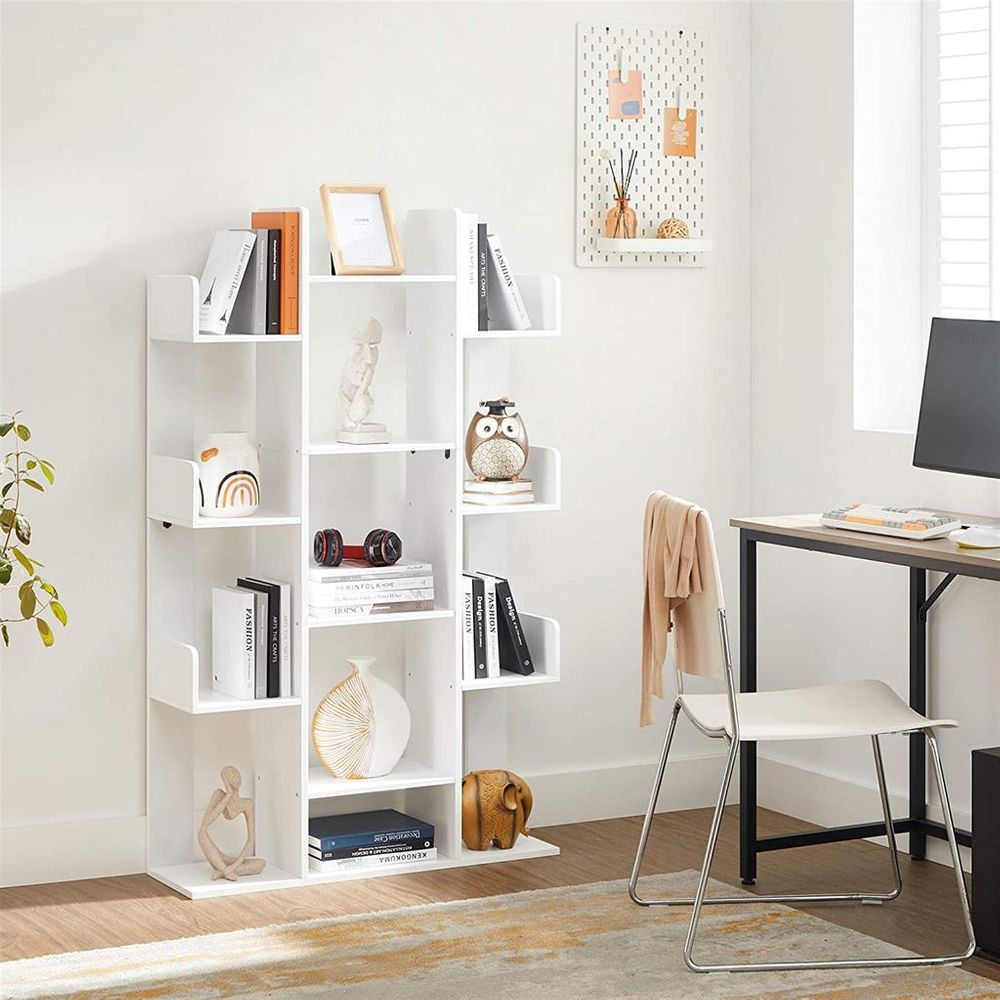 VASAGLE Tree-Shaped Bookcase with 13 Storage Shelves