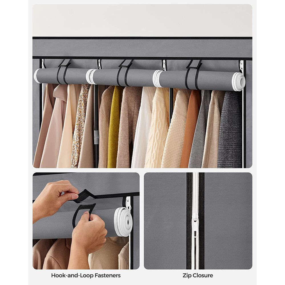 SONGMICS Wardrobe Closet Organizer with Cover