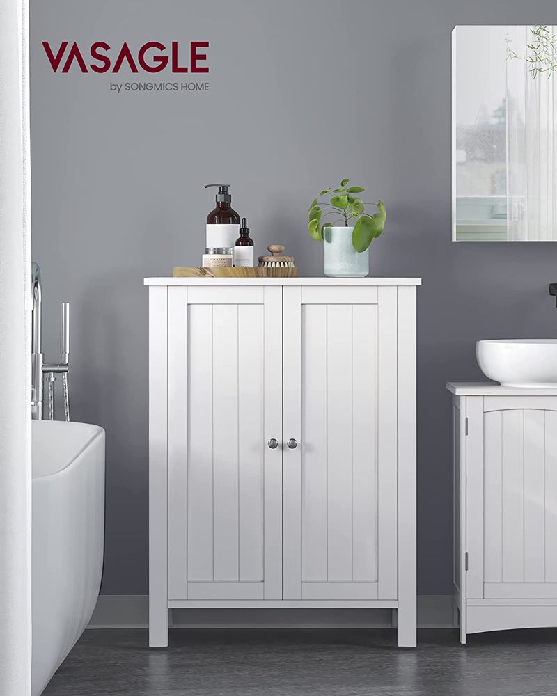 VASAGLE Bathroom Storage Unit with 2 Adjustable Shelves