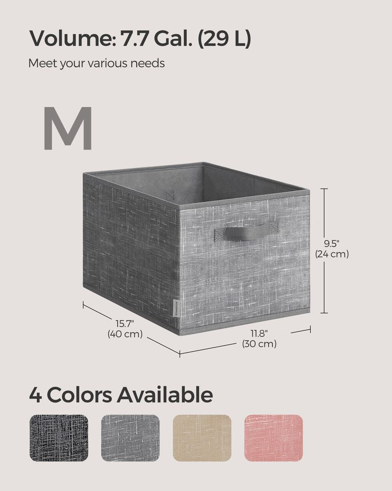 SONGMICS Set of 3 Fabric Storage Bins