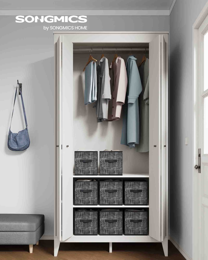 SONGMICS Set of 8 Foldable Storage Cubes