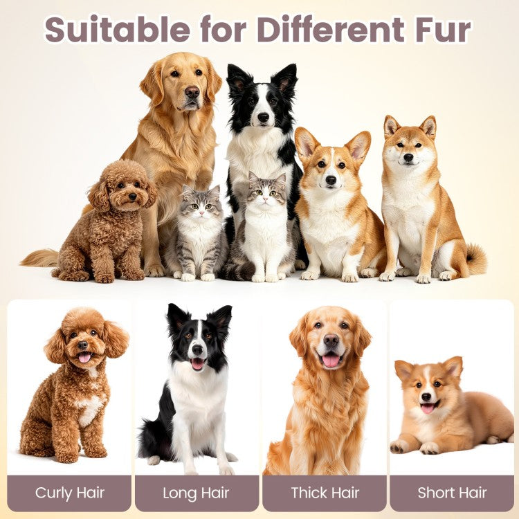 9-in-1 Pet Grooming Vacuum Kit with Dog Clippers, Dryer & Deshedding Tools for Dogs & Cats