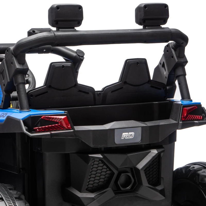 24V 2-Seater Kids Electric UTV Ride-On Truck – Dual 120W Motors, Remote Control, 4-Wheel Suspension & Storage Bed