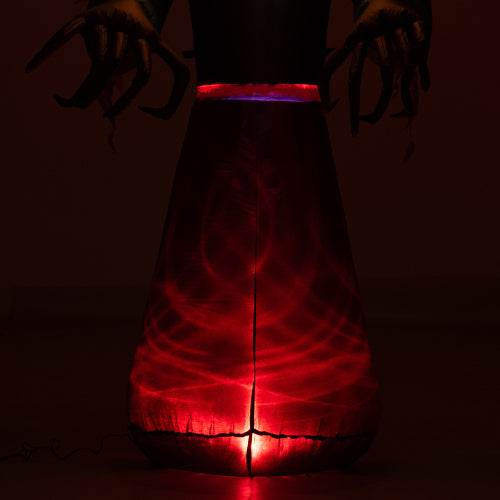 HOMCOM 7 Halloween Inflatable Outdoor Decoration Reaper Ghost Pumpkin, Blow Up LED Yard Decor For Garden, Lawn, Party, Holiday, Waterproo