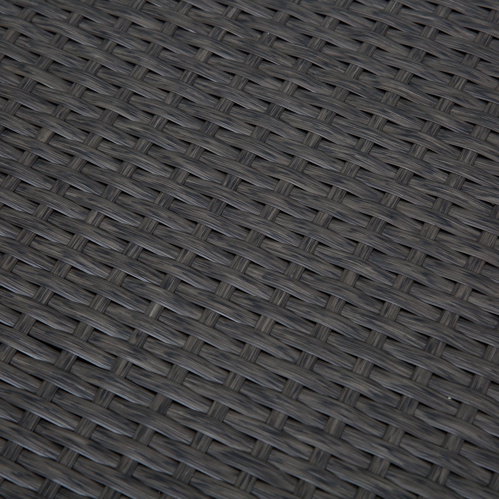 Outsunny Outdoor Storage Box Wicker Patio Deck Bin Rattan Foot Stool w/Steel Frame Large Capacity Rectangle Coffee Table w/Handle