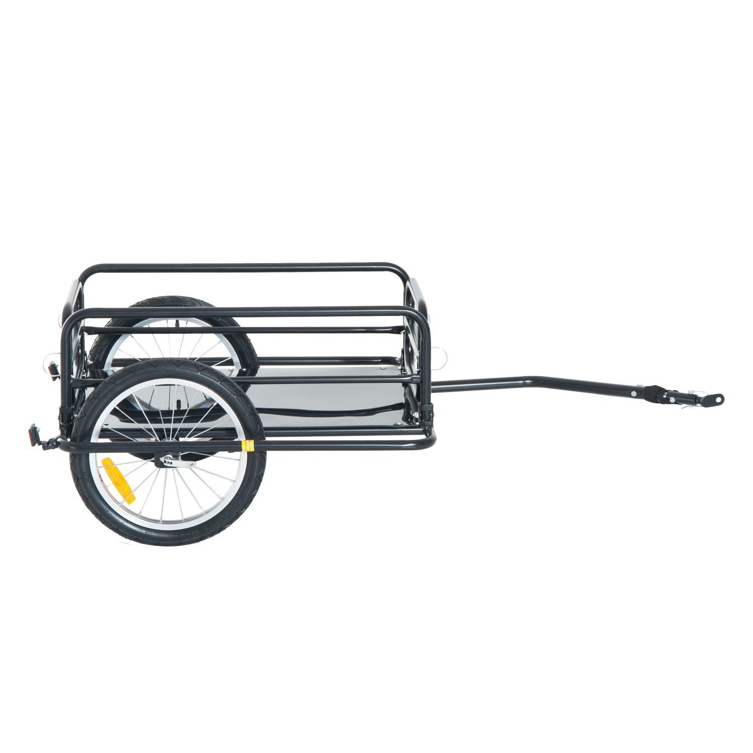 Aosom Folding Bicycle Cargo Trailer Utility Carrie Bike Cart Garden Patio Tool New