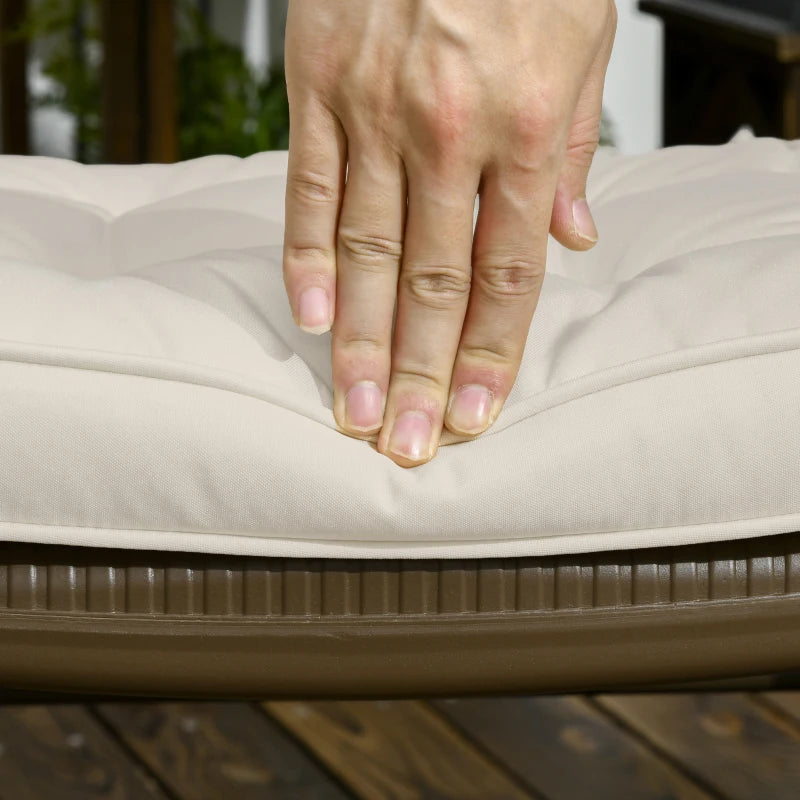Replacement Cushions for Rattan Furniture, 4 Piece Outdoor Seat Cushion Pad for Patio Set, Cream White