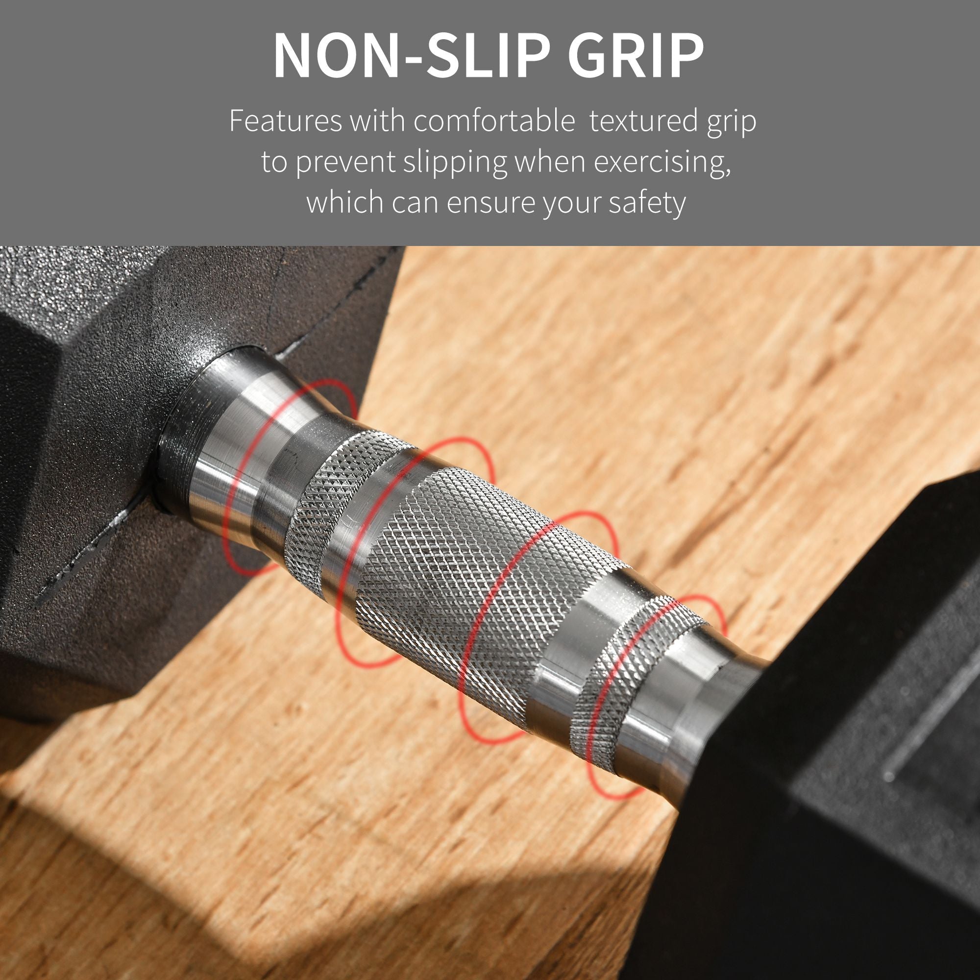 Soozier 35lbs Rubber Hex Dumbbells: Hand Weight Barbell for Body Fitness Training at Home or Office, Black Finish