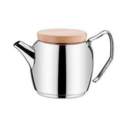 Korkmaz Montana 1.1 Liter Stainless Steel Tea Pot with Wooden Lid - Free Shipping