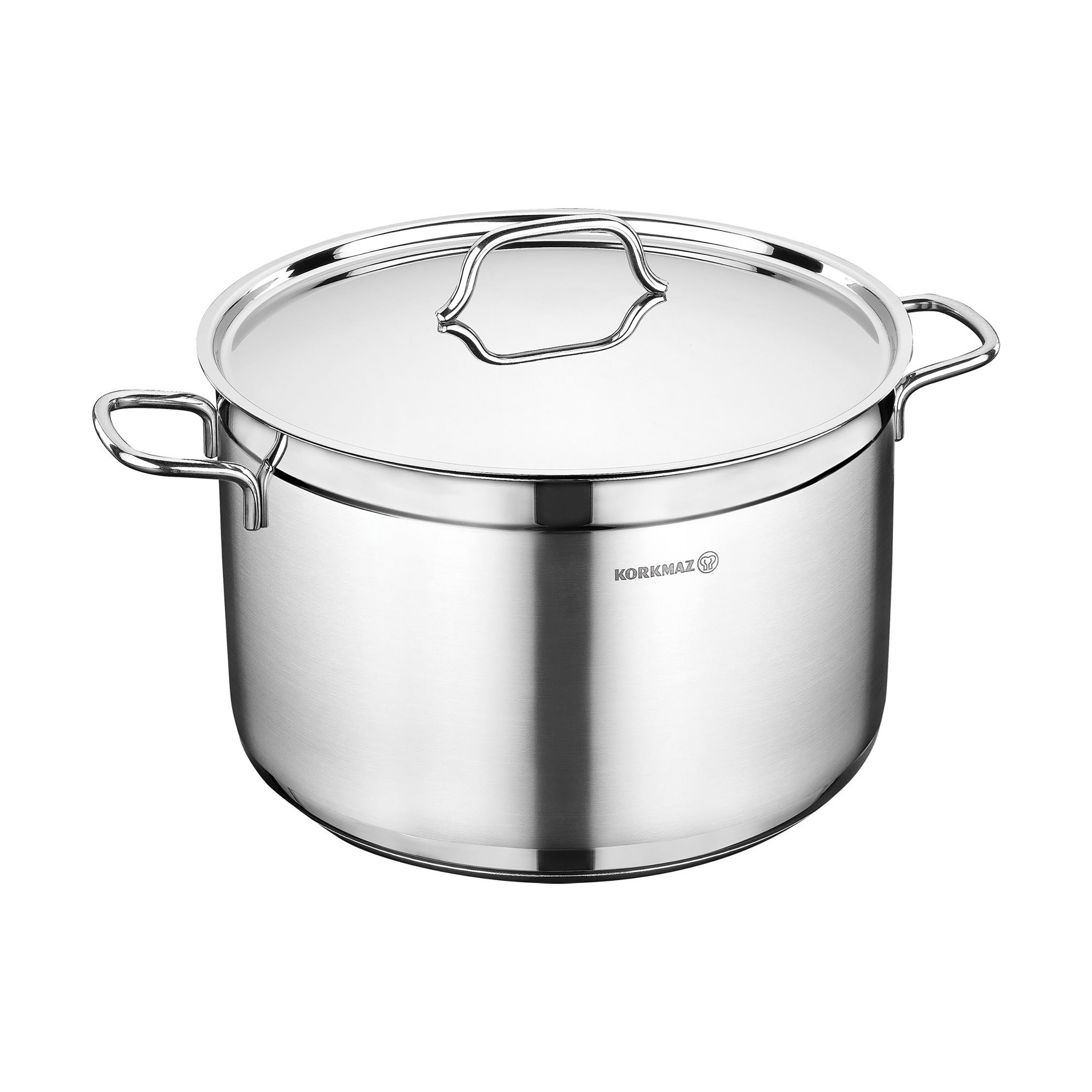 Korkmaz Alfa 2 Piece 11 Liter Stainless Steel Casserole Dish with Lid - Free Shipping