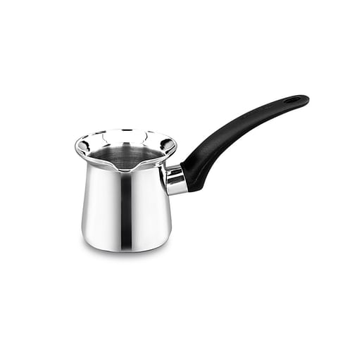 Korkmaz Orbit 8 Ounce Stainless Steel Turkish Coffee Pot in Silver - Free Shipping
