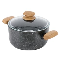 Korkmaz Montana 2 Piece 8 Liter Aluminum Nonstick Casserole Dish with Lid and Faux Wood Handles - Free Shipping