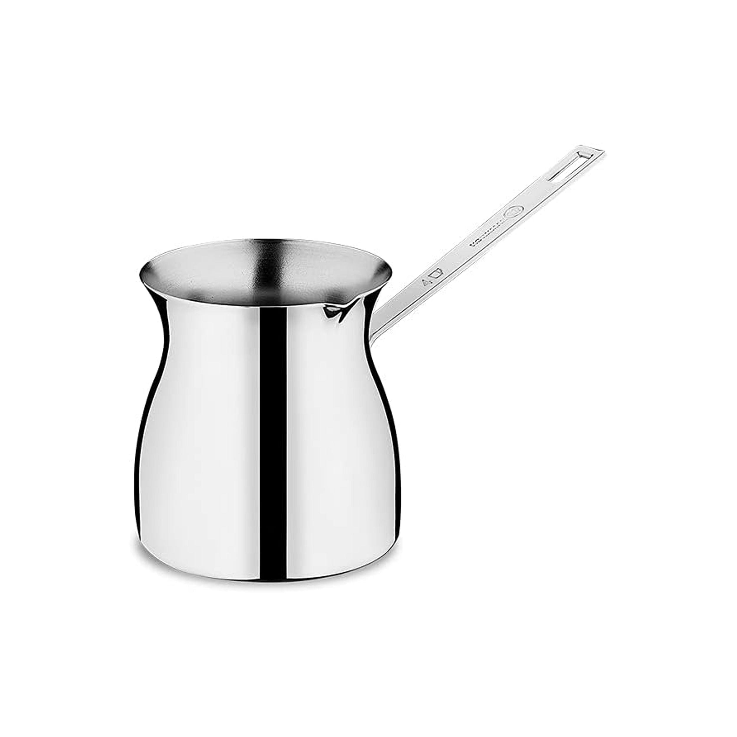 Korkmaz Terra 8 Ounce Stainless Steel Turkish Coffee Pot in Silver - Free Shipping