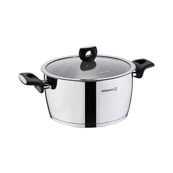 Korkmaz Nora 2 Piece 3.5 Liter Stainless Steel Casserole with Lid in Silver - Free Shipping