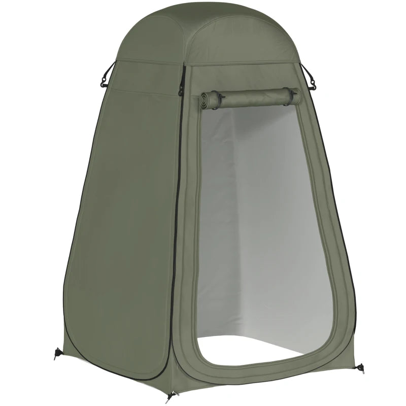 Pop Up Shower Tent, Portable Privacy Room for Outdoor Changing, Dressing, Fishing Storage with Carrying Bag, Green