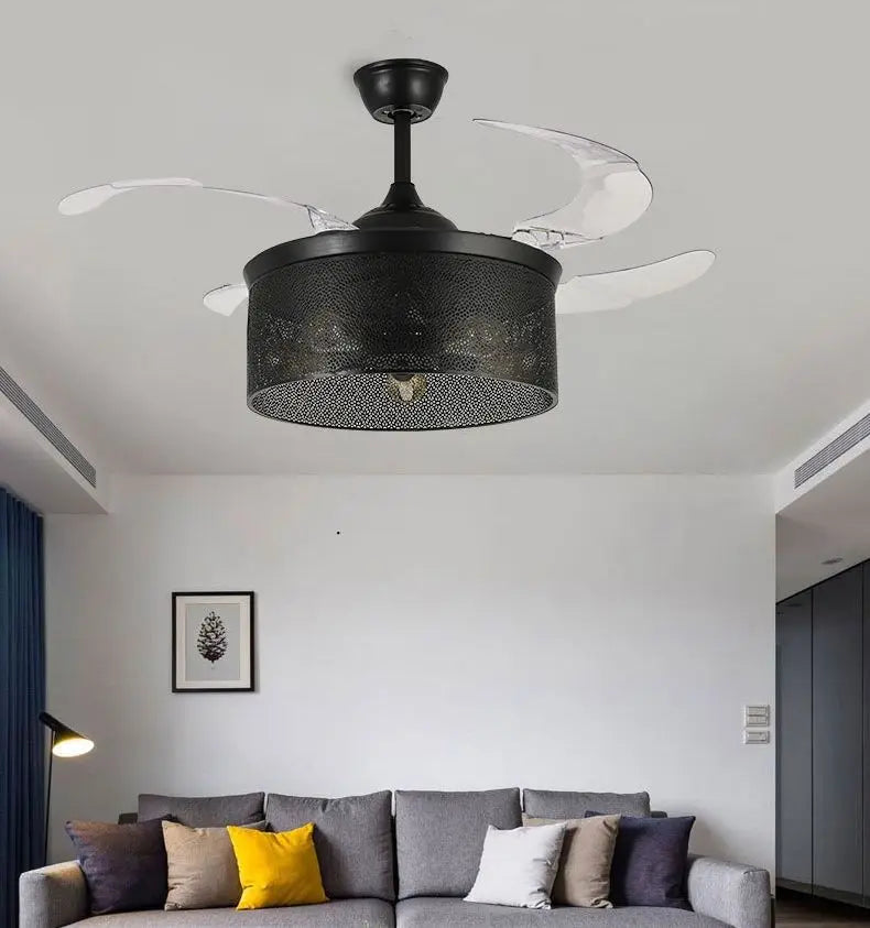 American Style Rural Ceiling Fan Lamp – Retro Home Stay, Guest Room, Living Room, Dining Room, Bedroom, 110V/220V Fan Chandelier