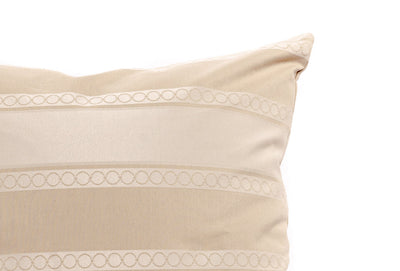 Hazel Wood Cushion Cover – Handmade Tan Ring Pattern Polyester, 20"x20"