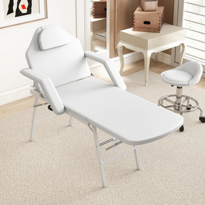 Portable Massage Table, Foldable Massage Bed, White