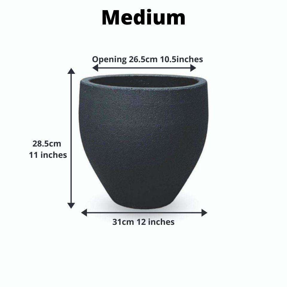 Aba Black Cement Planter (Multiple Sizes)