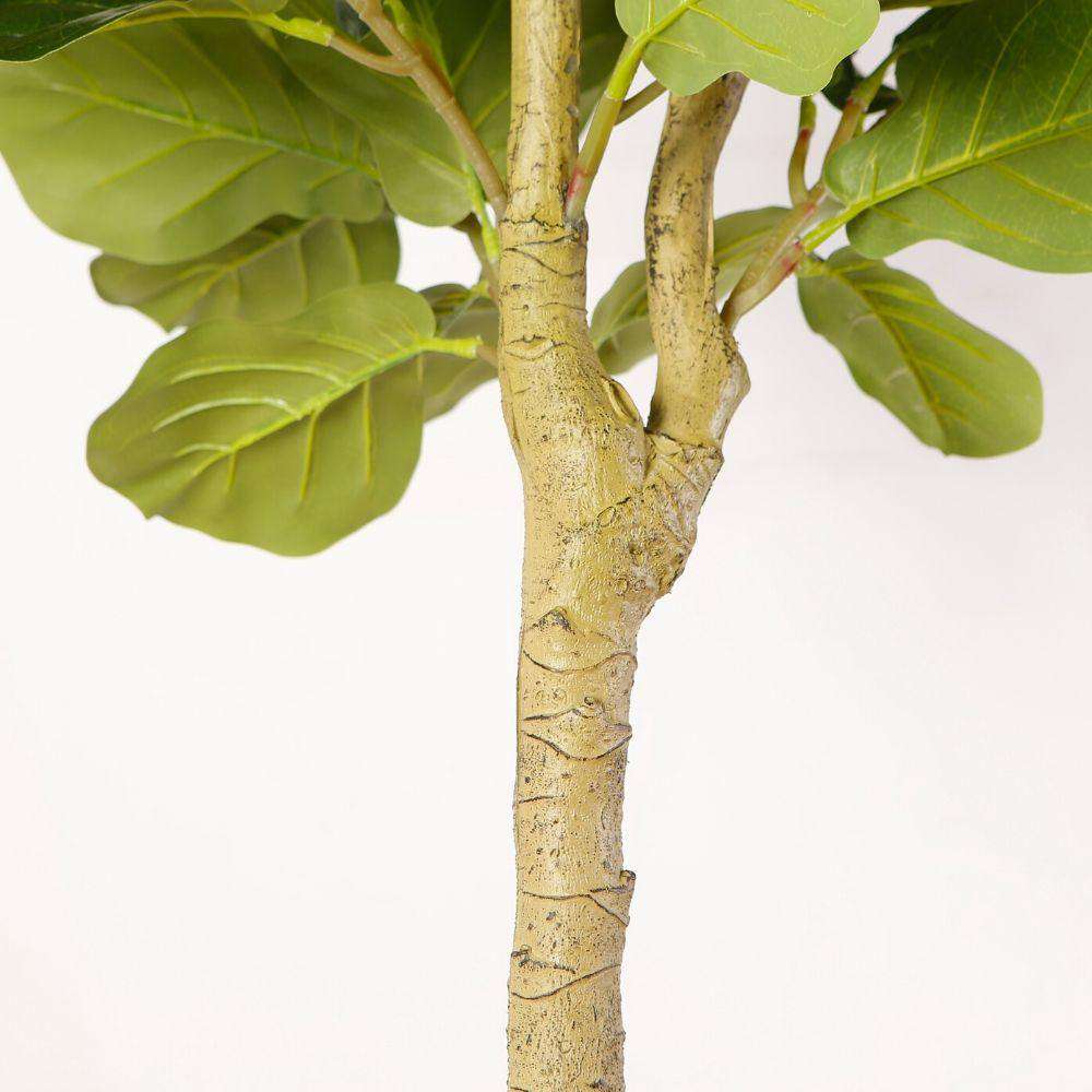 Adelia Artificial Fiddle Leaf Potted Plant 10'