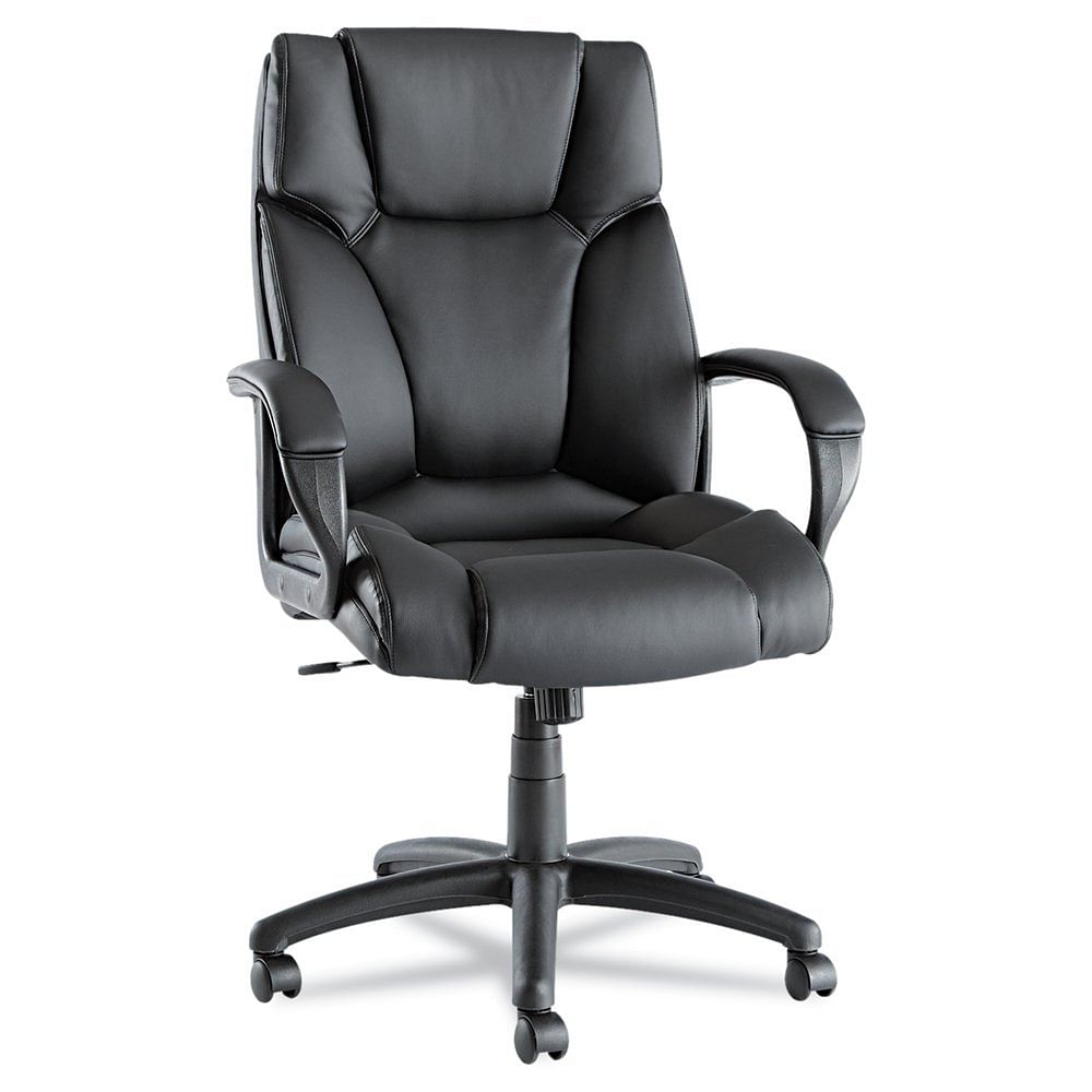 High-Back Swivel Tilt Black Soft Touch Leather Office Chair - Free Shipping