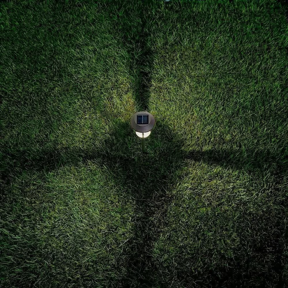 4 Pack - Gold Outdoor Solar LED Light Set - Weather-Resistant Path Yard Lighting - Free Shipping