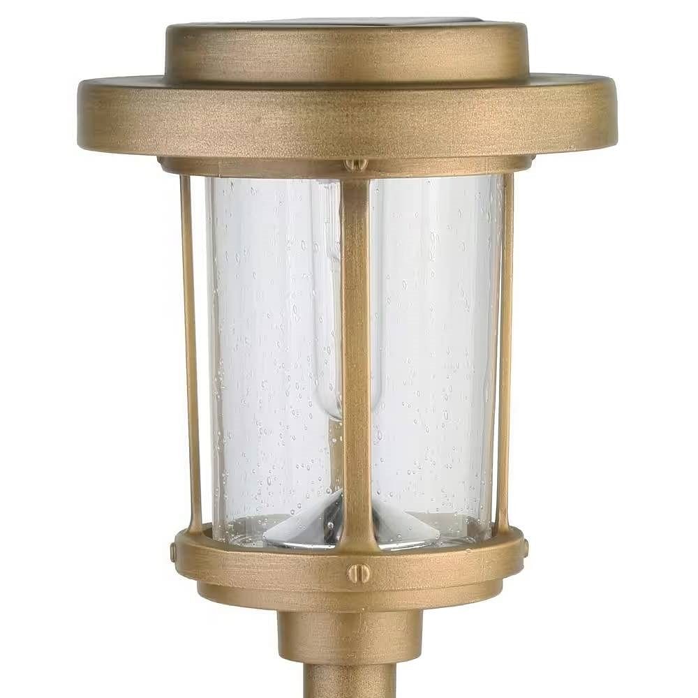 4 Pack - Gold Outdoor Solar LED Light Set - Weather-Resistant Path Yard Lighting - Free Shipping