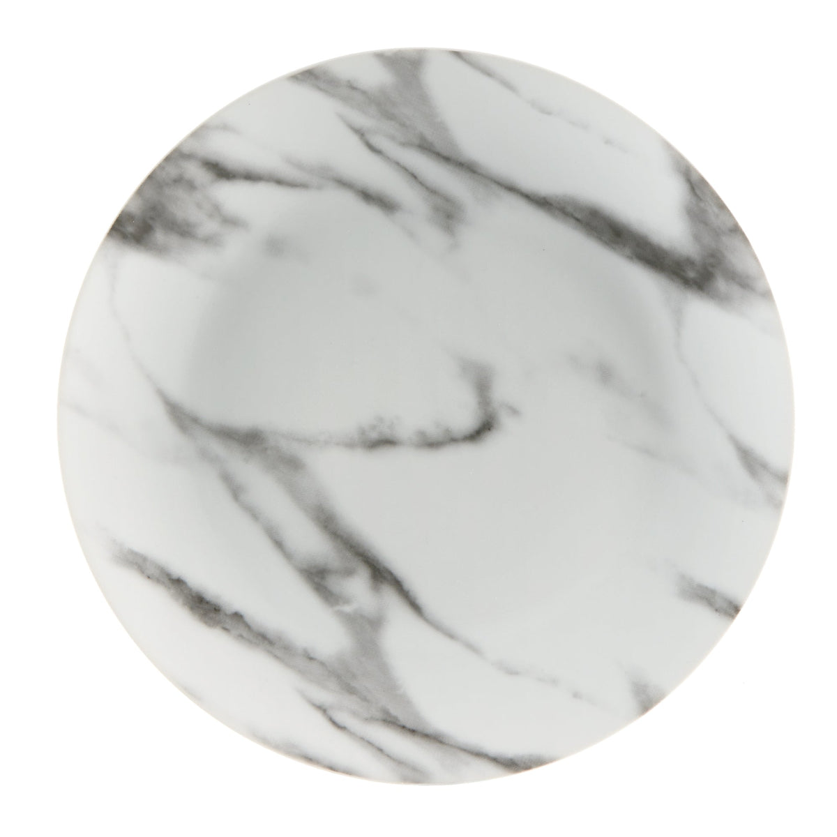 Dinnerware Set with Gold Flatware, Porcelain, 16-Piece Dinnerware, Grey Marble Look – Marble