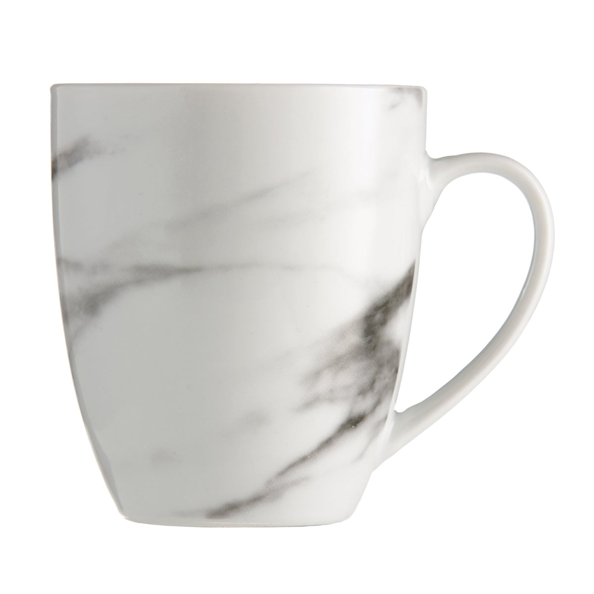 Dinnerware Set with Gold Flatware, Porcelain, 16-Piece Dinnerware, Grey Marble Look – Marble