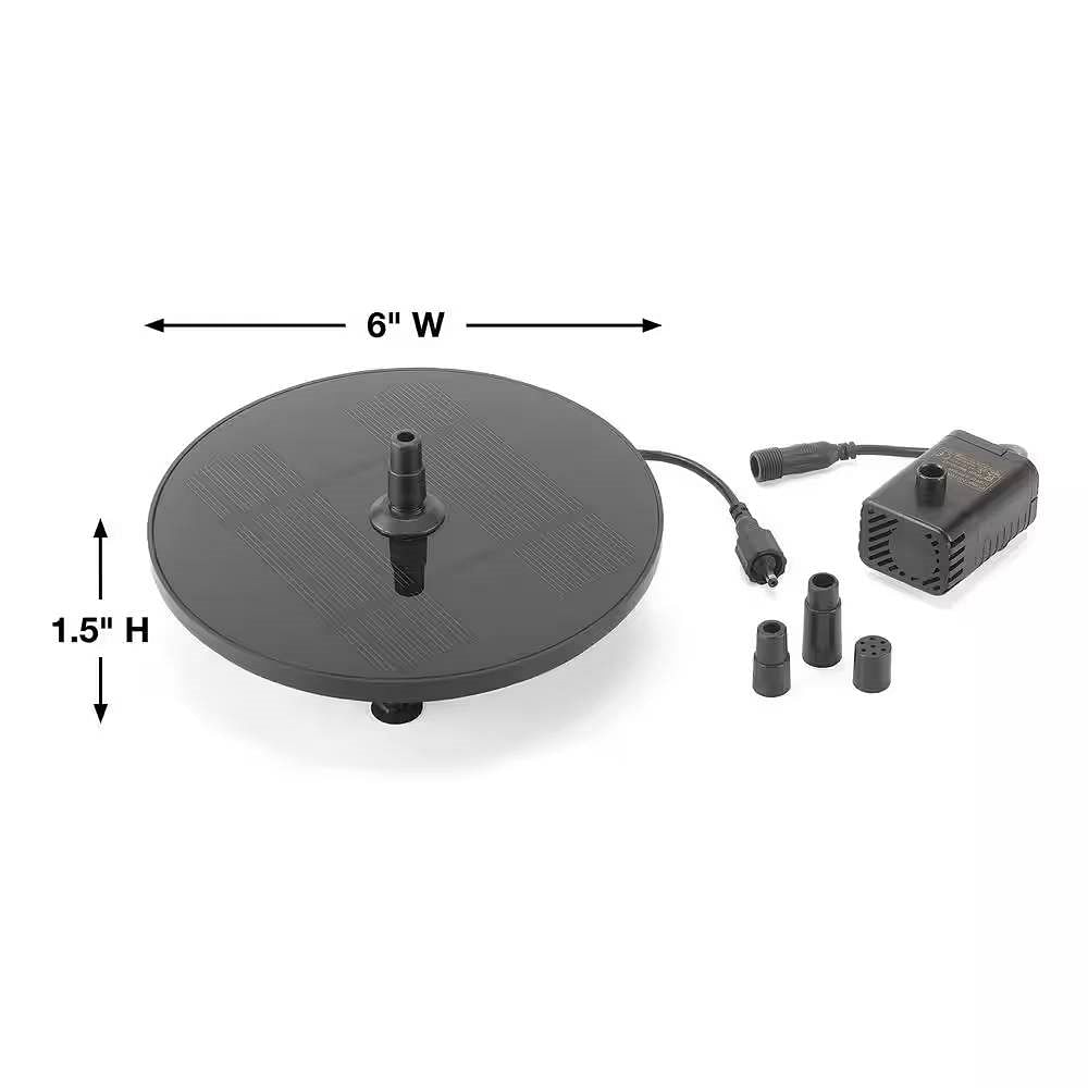 Birdbath to Solar Fountain Kit - Place into Bird Bath Bowl to Turn into Fountain - Free Shipping