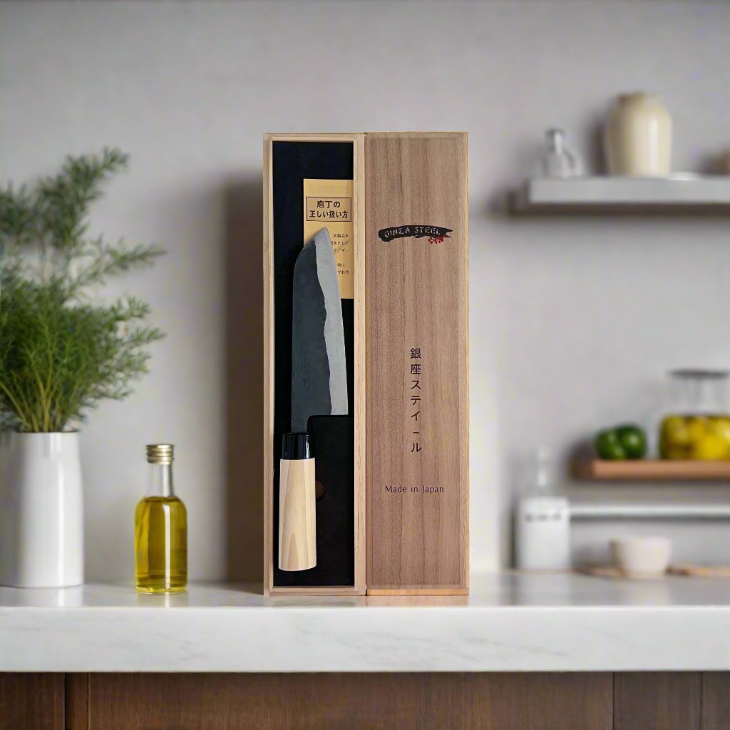 Aogami 165 | Santoku Knife 165mm Blue#2 Soft iron Blade | Made in JapanÂ