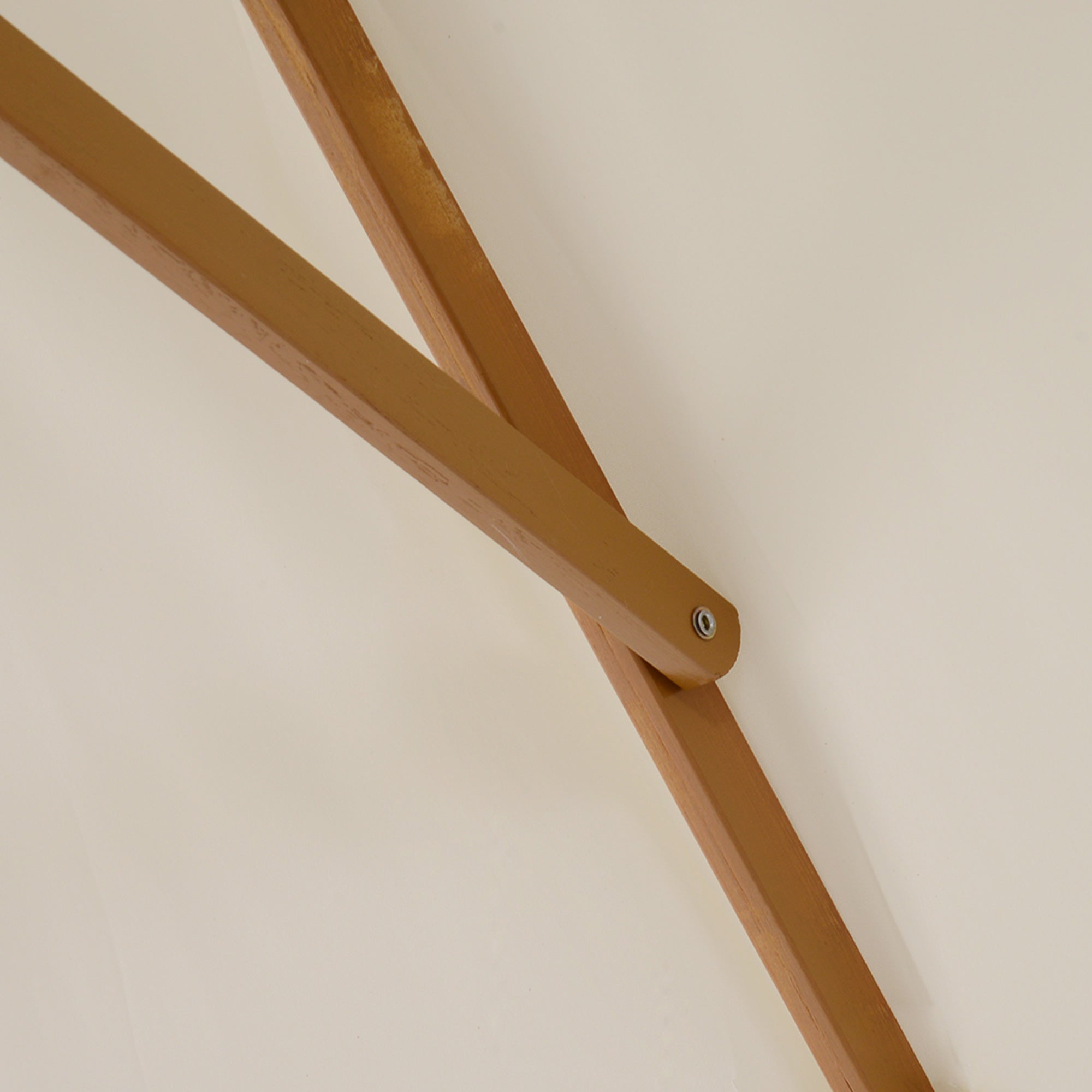 Outsunny 7x10ft Wooden Rectangle Patio Umbrella: Beige Market Garden Parasol Outdoor Sunshade Canopy