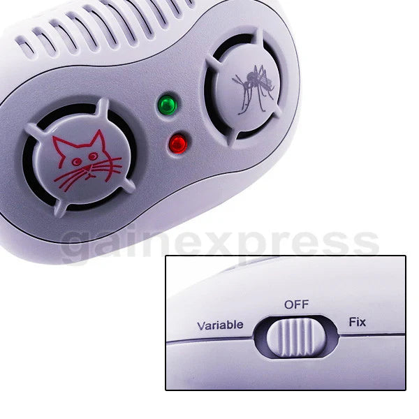 2-in-1 Ultrasonic Mouse & Mosquito Repeller – 110V Electronic Indoor Pest Repellent