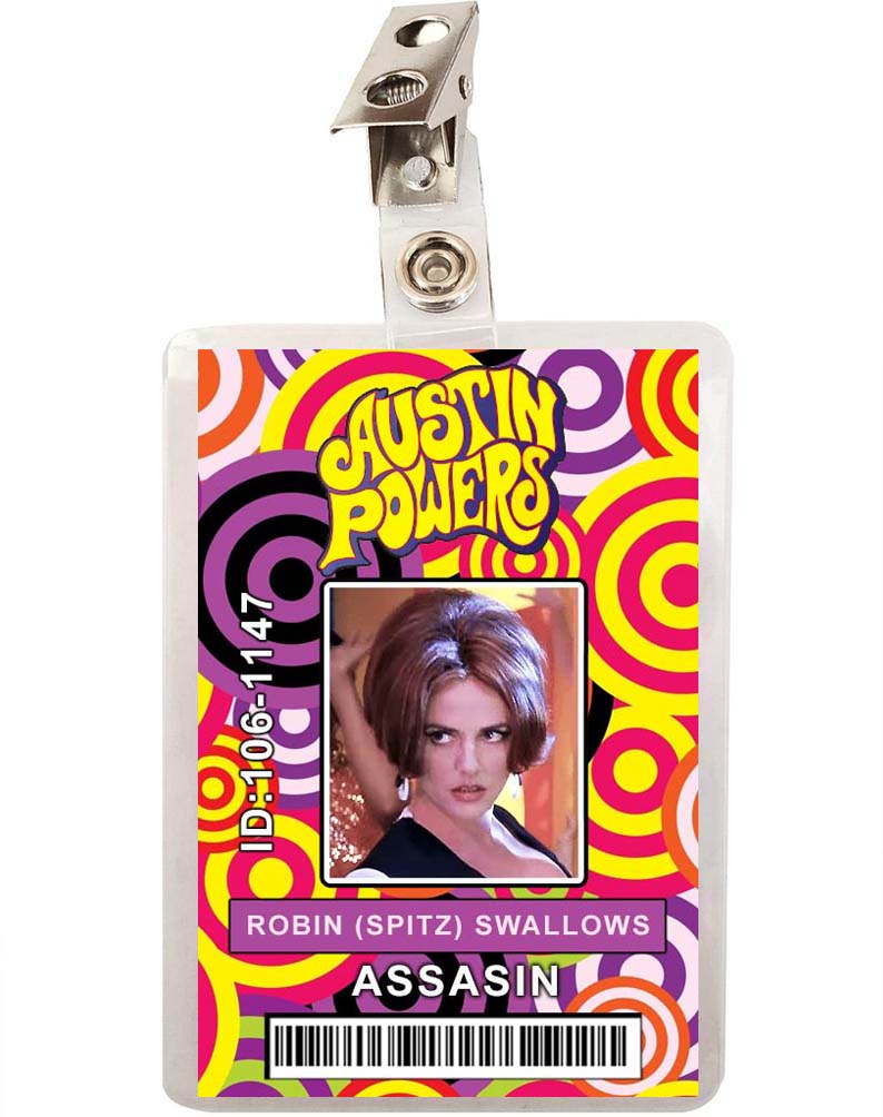 Austin Powers Robin Spitz Swallows ID Badge