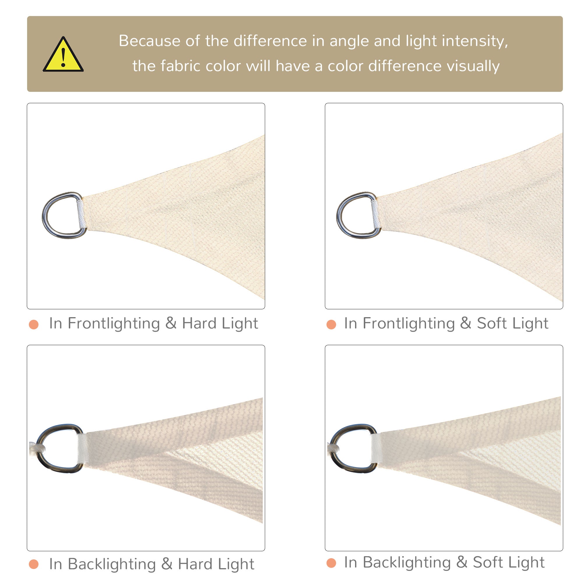 Outsunny Sun Sail Shade: 13'x20' Cream Rectangle UV Protector Canopy for Outdoor Patio & Lawn with Bag