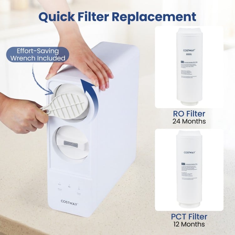 AW-RB05 Alkaline PH+ Reverse Osmosis Water Filter 800 GPD Tankless Under-Sink RO System