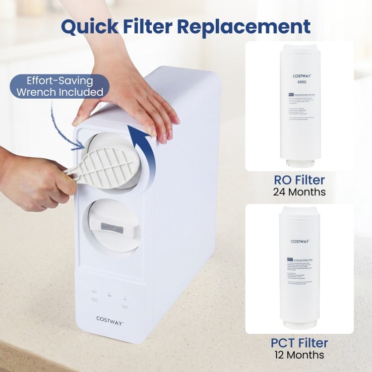 AW-RB05 Alkaline PH+ Reverse Osmosis Water Filter 600 GPD Tankless Under-Sink RO System