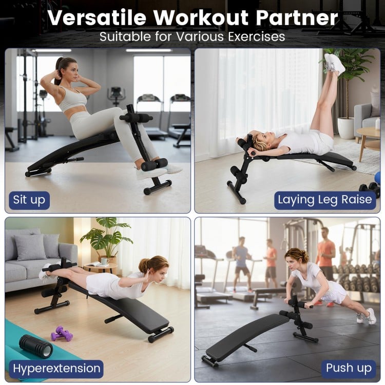 Adjustable Decline Sit Up Bench for Exercise for Home Gym
