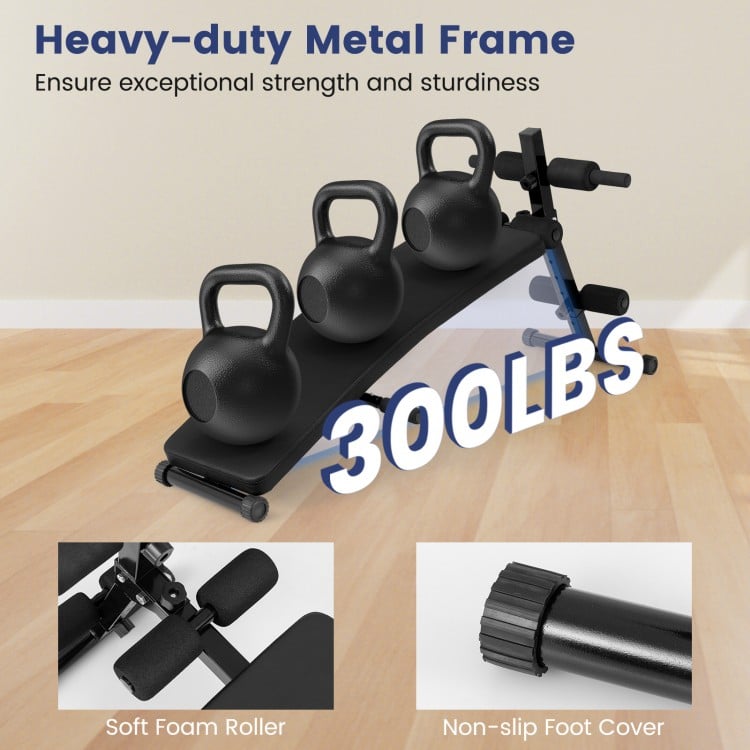 Adjustable Decline Sit Up Bench for Exercise for Home Gym