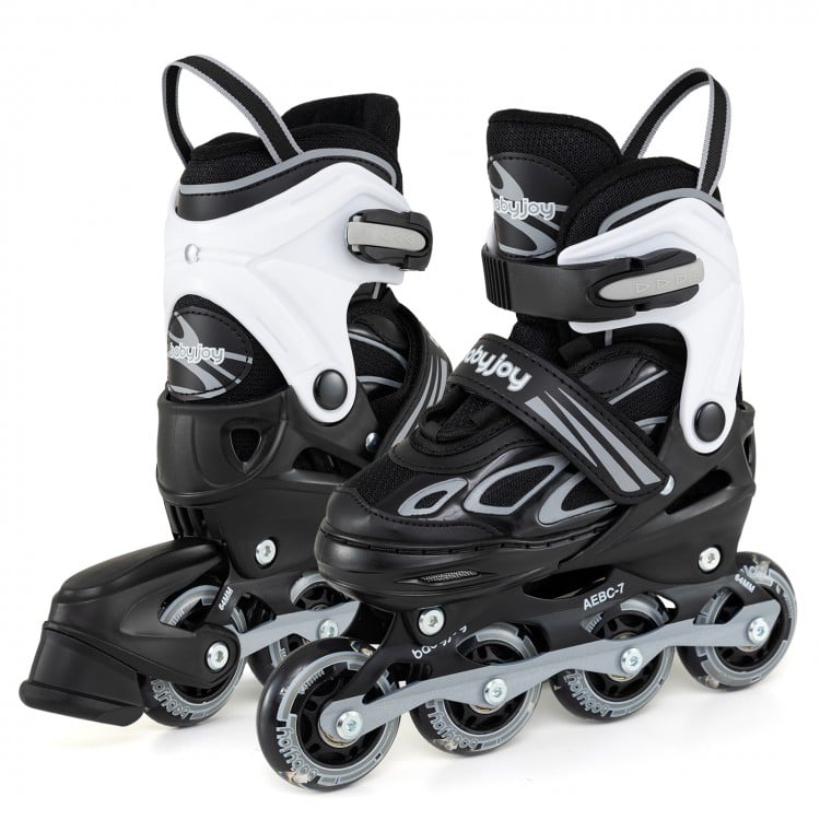 Adjustable Kids' Incline Skates for Boys Girls Ages 5-14-Black
