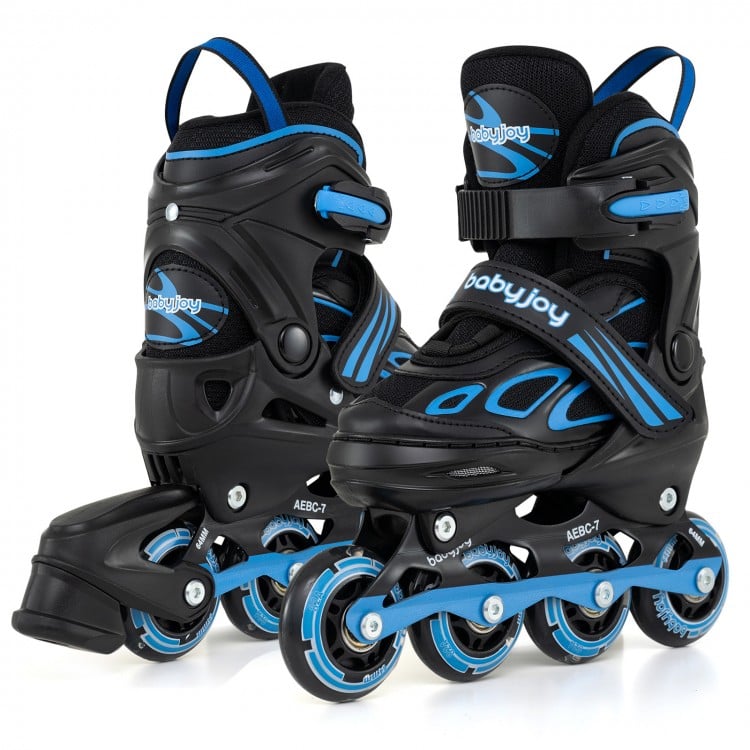 Adjustable Kids' Incline Skates for Boys Girls Ages 5-14-Blue