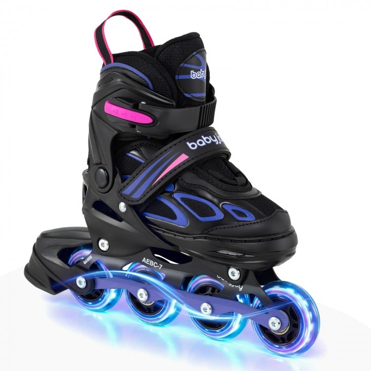 Adjustable Kids' Incline Skates for Boys Girls Ages 5-14-Purple