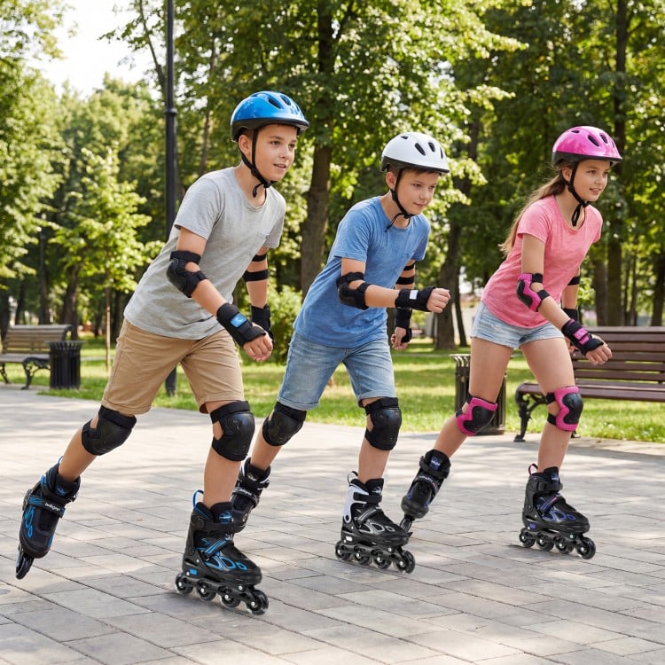 Adjustable Kids' Incline Skates 4 Sizes Adjustable Blade Roller-Purple