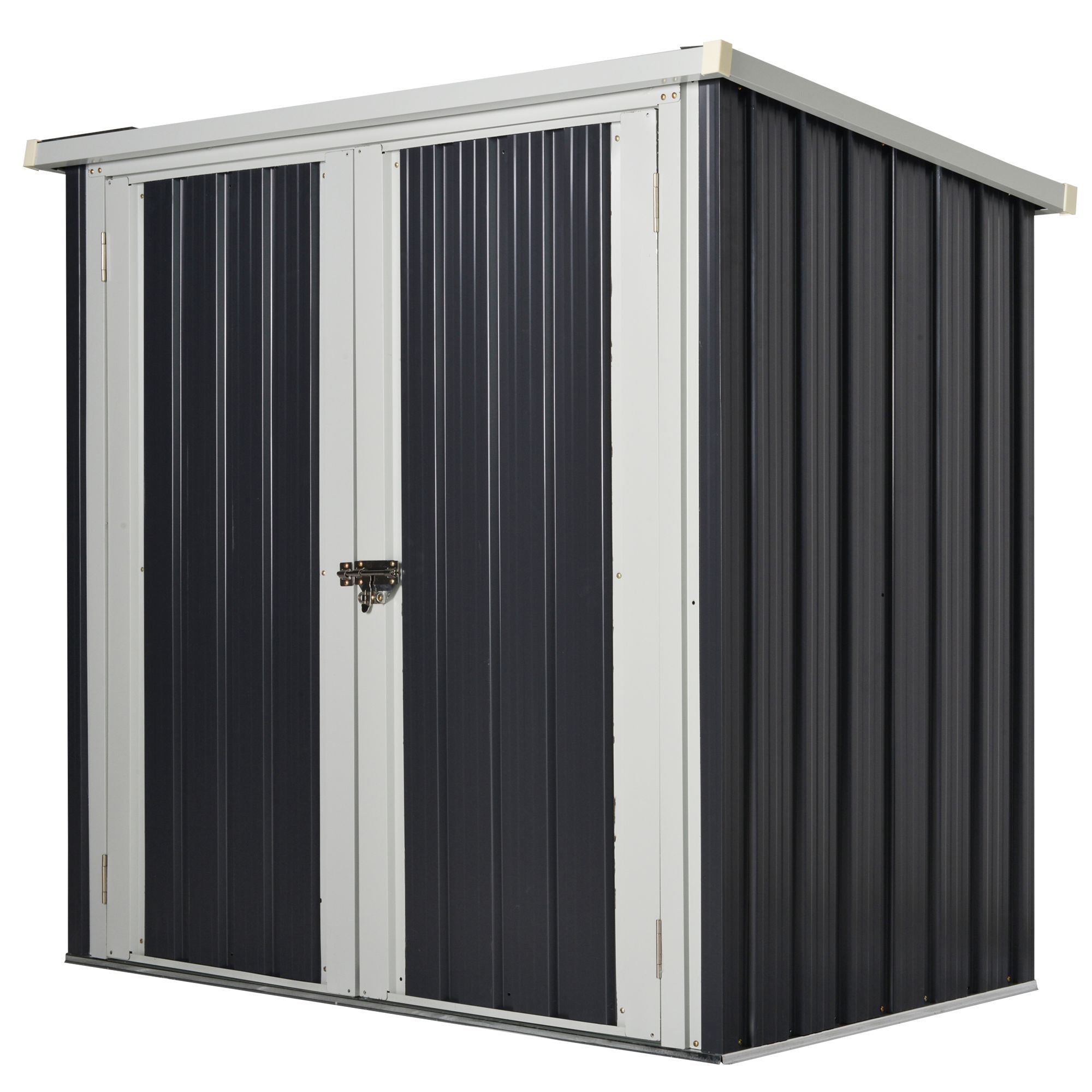 Outsunny Metal Garden Shed 5' x 3' Tool House Double Doors Backyard Patio Lawn Storage