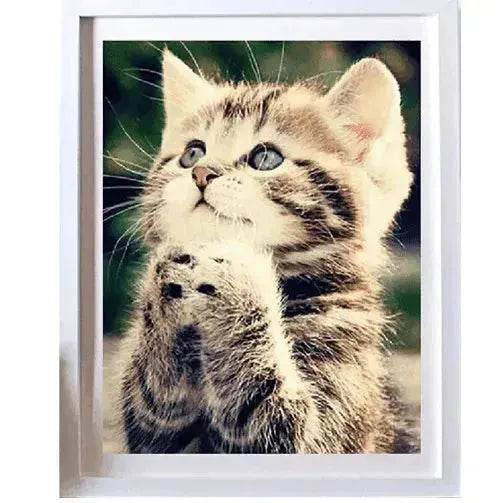 Adorable Cat Crystal Diamond Embroidery Painting